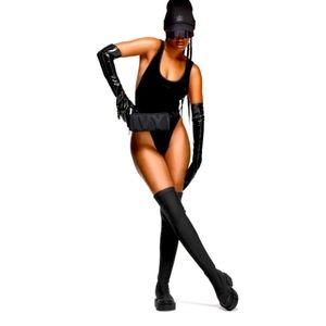 Ivy Park Noir Velvet Bodysuit